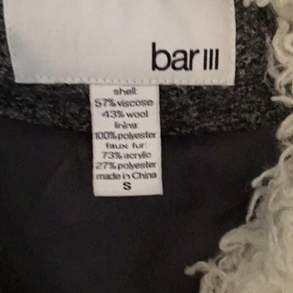 Motorcycle style jacket with faux shearling collar. - Picture 3 of 5